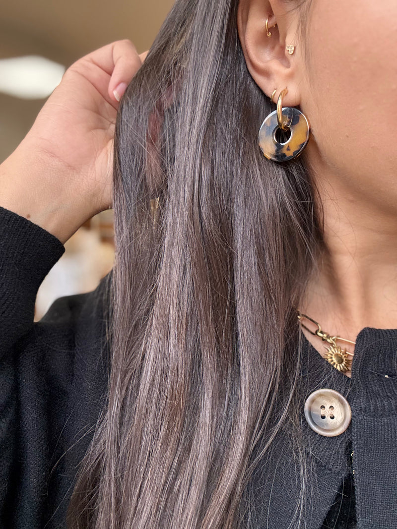 Boucles d’oreilles rondes - Acétate de Cellulose