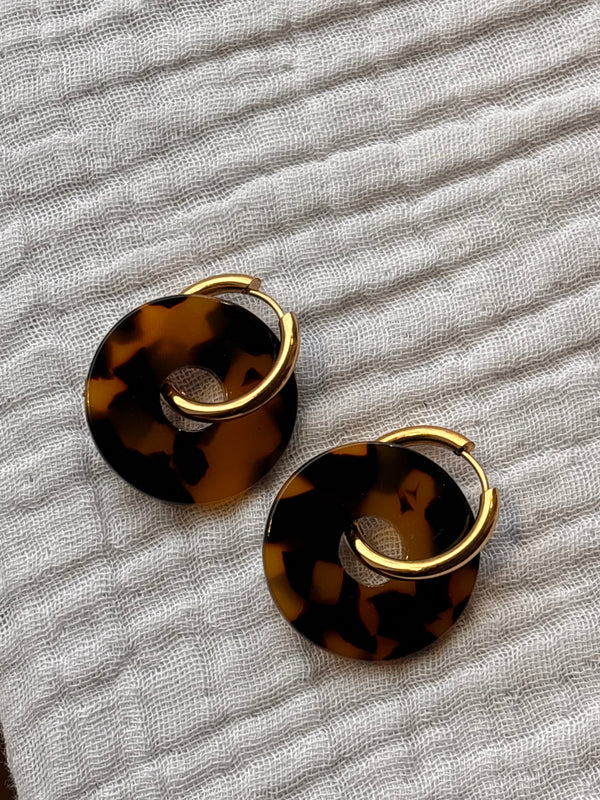 Boucles d’oreilles rondes - Acétate de Cellulose