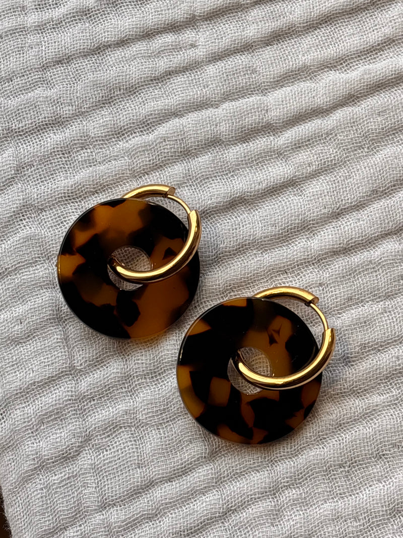 Boucles d’oreilles rondes - Acétate de Cellulose