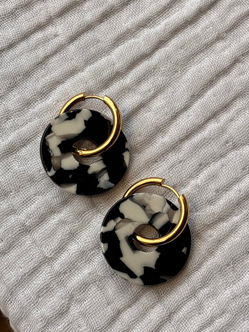 Boucles d’oreilles rondes - Acétate de Cellulose