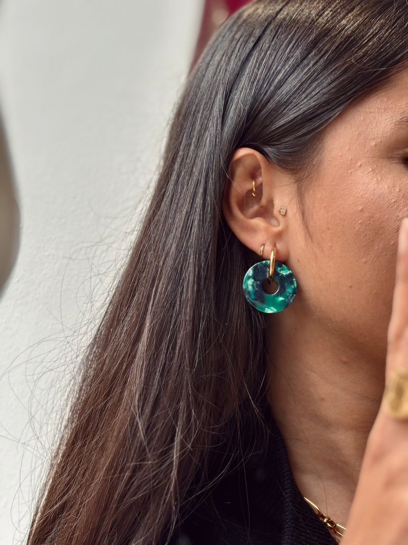 Boucles d’oreilles rondes - Acétate de Cellulose