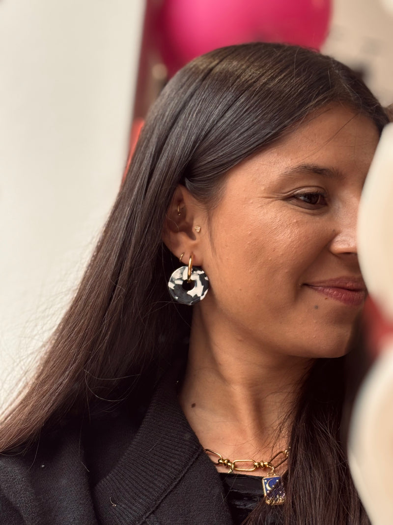 Boucles d’oreilles rondes - Acétate de Cellulose