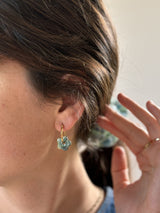 Boucles d’oreilles Fleur en Céramique Mini - 3 coloris