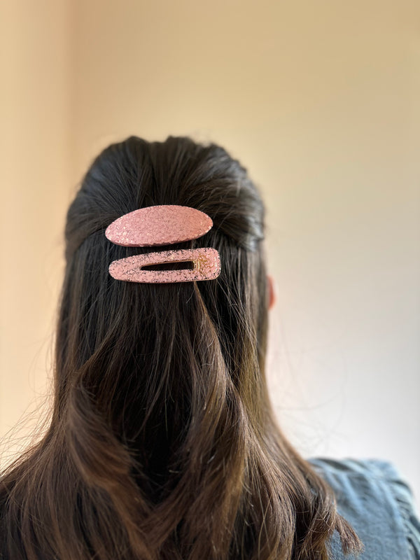 Duo de Barrettes – Rose pâle