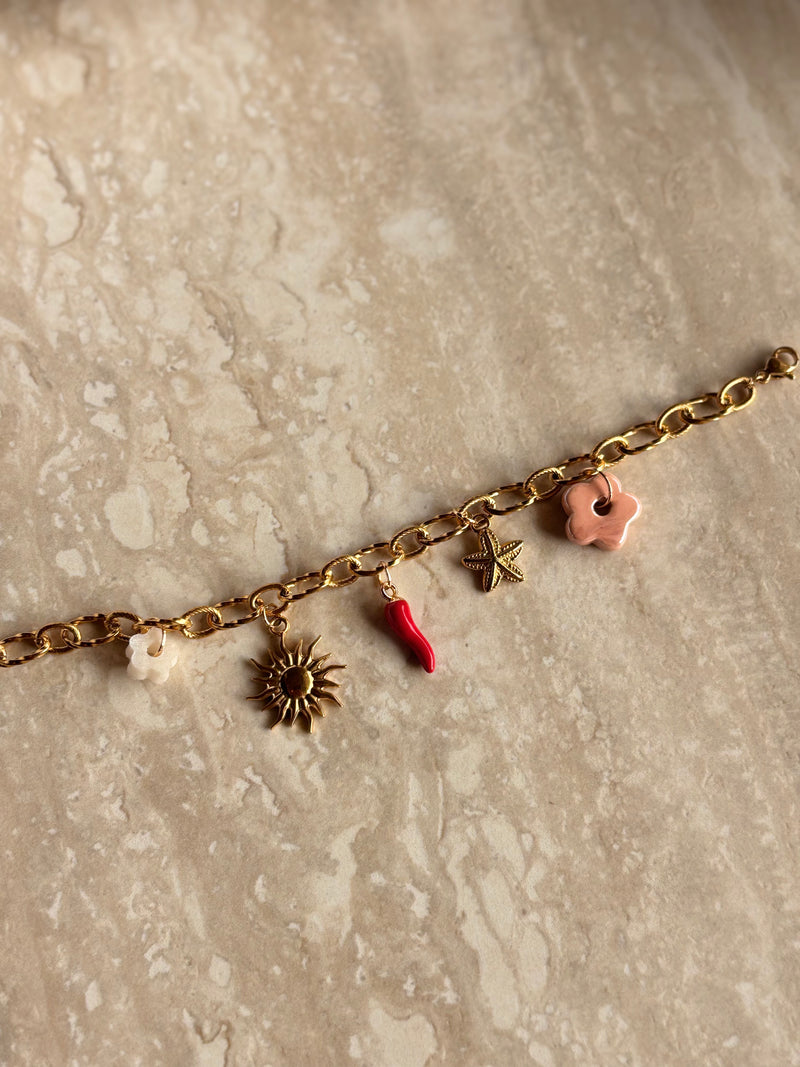 Bracelet à personnaliser - Aurélie – Chaîne & pampilles au choix