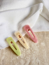 Barrettes Cheveux Résine - Triangle  - Attache crocodile