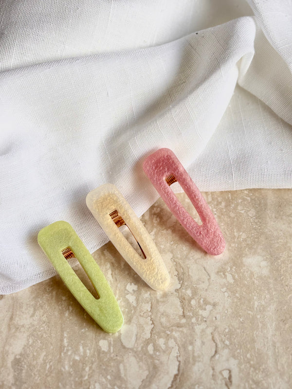 Barrettes Cheveux Résine - Triangle  - Attache crocodile