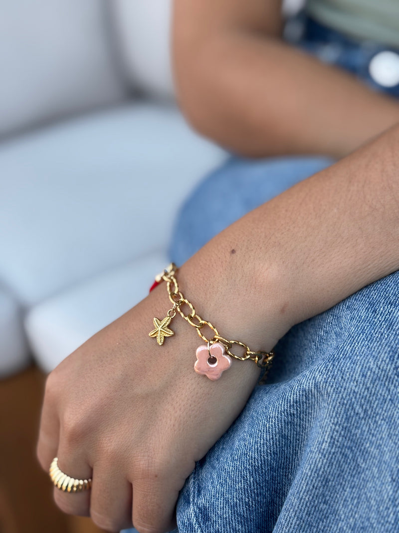 Bracelet à personnaliser - Aurélie – Chaîne & pampilles au choix