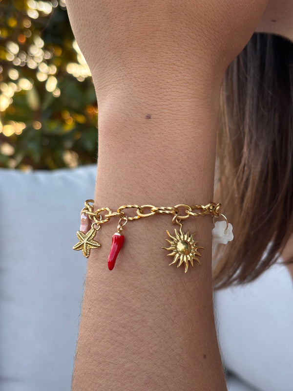 Bracelet à personnaliser - Aurélie – Chaîne & pampilles au choix