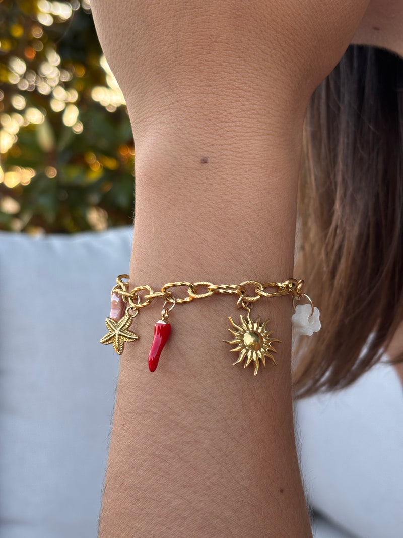 Bracelet à personnaliser - Aurélie – Chaîne & pampilles au choix