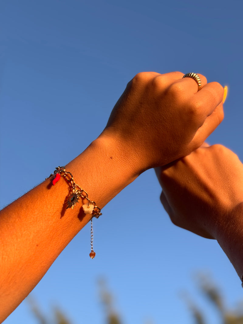 Bracelet à personnaliser - Aurélie – Chaîne & pampilles au choix