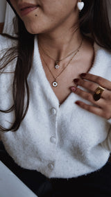 Collier médaille cœur doré – acier inoxydable