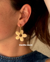 Recharges Boucles d’oreilles fleurs maxi - pampilles en résine