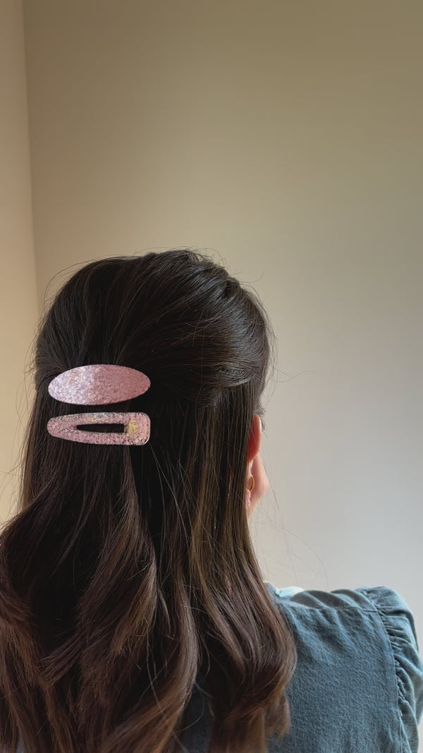 Duo de Barrettes – Rose pâle