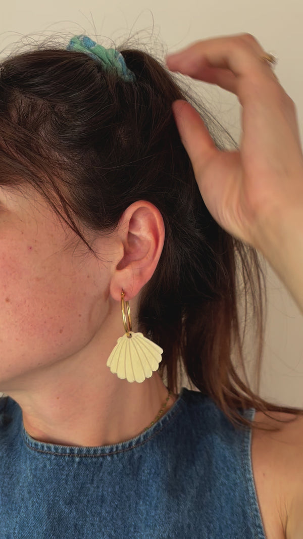 Boucles d’oreilles Coquillage – Vanille