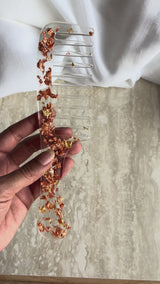 Peigne en Résine – Feuille d’or & rouille